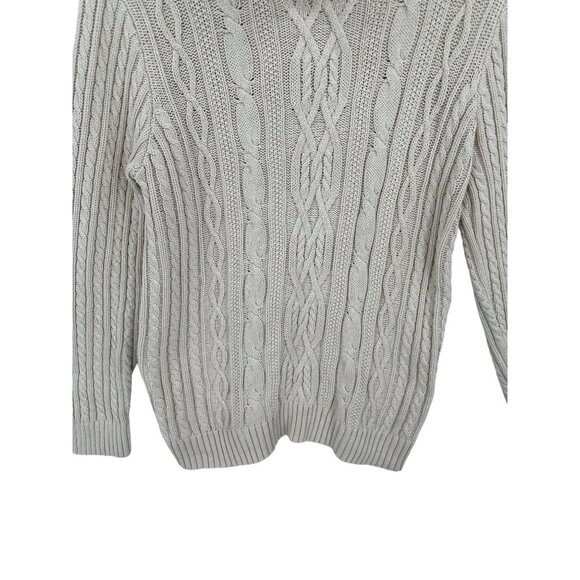 Croft & Barrow Cable Knit‎ Sweater Womens Size L Cabincore Cozycore Gorpcore - Picture 8 of 11
